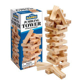 Playmaker Toys Classic Games Jumbling Tower Natural 39 pc, Pack of 12