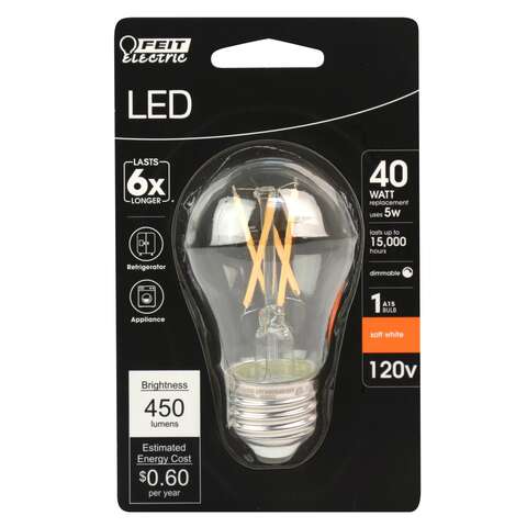 Feit A15 E26 (Medium) Filament LED Bulb Soft White 40 Watt Equivalence 1 pk, Pack of 6