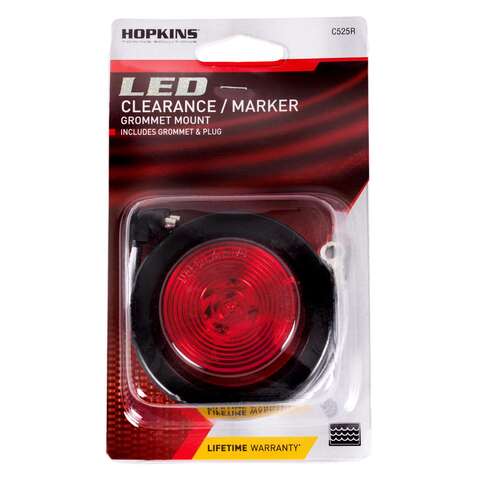 Hopkins Red Round Clearance/Side Marker LED Light Kit, Pack of 2