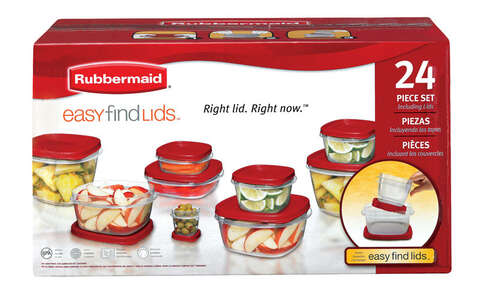 Rubbermaid Easy Find Lids Clear Food Storage Container Set 12 pk, Pack of 2