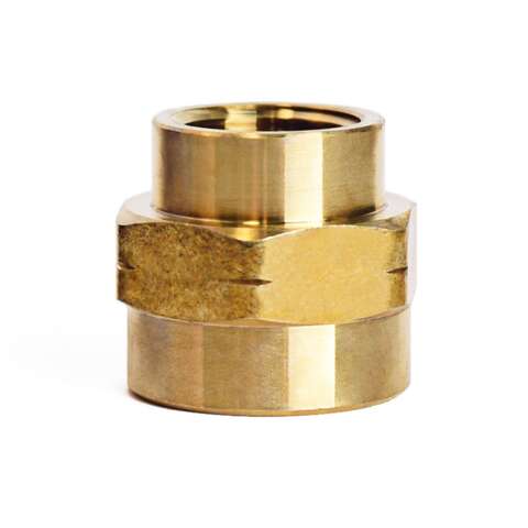 ATC 3/4 in. FPT X 1/2 in. D FPT Yellow Brass Reducing Coupling, Pack of 5