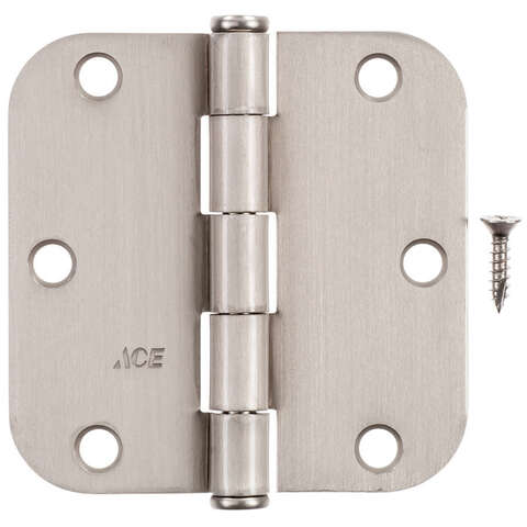 Ace 3-1/2 in. L Satin Nickel Residential Door Hinge 1 pk