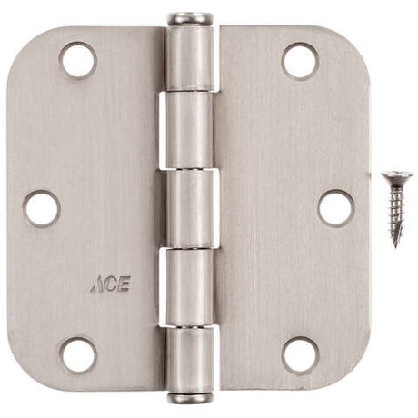 Ace 3-1/2 in. L Satin Nickel Residential Door Hinge 1 pk