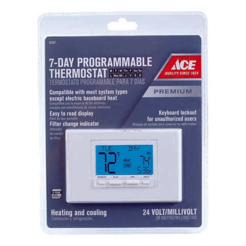 Ace Heating and Cooling Touch Screen Programmable Thermostat