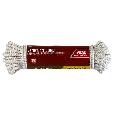 Ace 9/64 in. D X 48 ft. L Natural Solid Braided Cotton Cord, Pack of 4