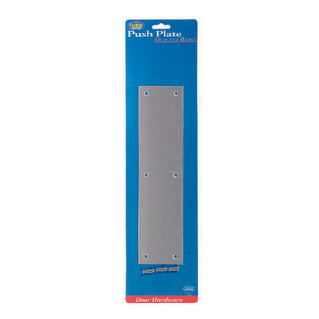 H.B. Ives 12 in. H X 3 in. L Chrome Silver Aluminum Push Plate