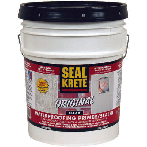 Seal Krete Original Clear Water-Based Waterproofing Primer & Sealer 5 gal