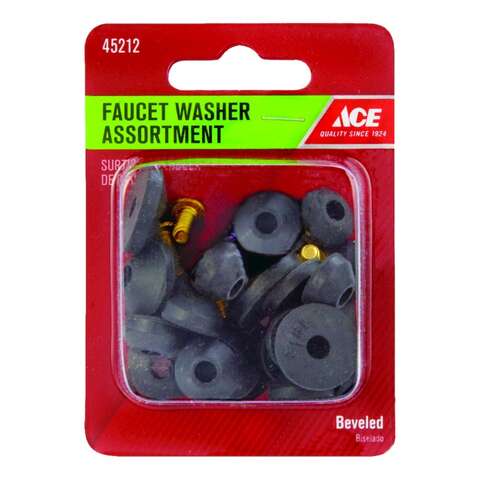 Ace Assorted in. D Rubber Faucet Washer 1 pk, Pack of 5