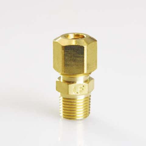 ATC 1/4 in. Compression X 1/8 in. D MPT Brass Connector, Pack of 5