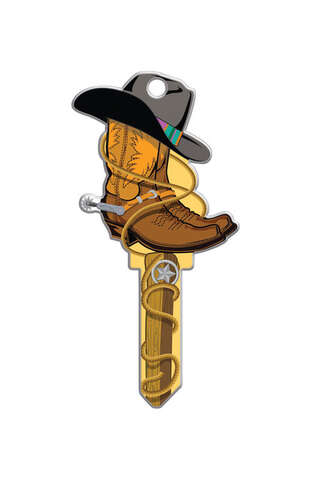 Lucky Line Key Shapes Cowboy House Key Blank 68 SC1 Single For Schlage Locks, Pack of 5