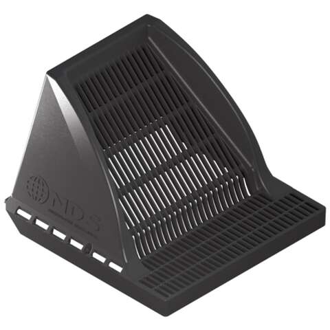 NDS Downspout Defender 12 in. Black Square Polyethylene Drain Grate, Pack of 4