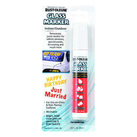 Rust-Oleum White Broad Tip Glass Marker 1 pk