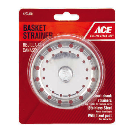 Ace 3 in. D Chrome Silver Stainless Steel Strainer Basket