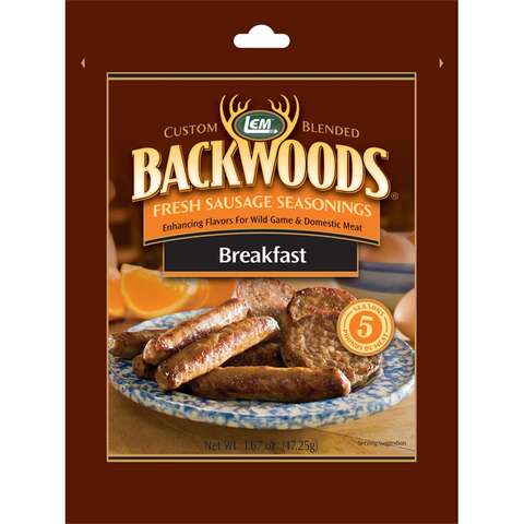 LEM Backwoods Breakfast Sausage 1.67 oz Boxed, Pack of 6