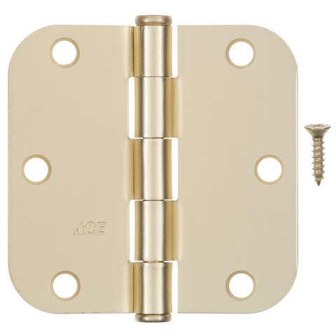 Ace 3-1/2 in. L Satin Brass Residential Door Hinge 1 pk