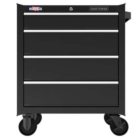 Craftsman S1000 27 in. 4 drawer Steel Rolling Tool Cabinet 32.5 in. H X 18 in. D