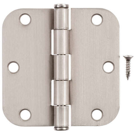 Hampton 3-1/2 in. L Satin Nickel Residential Door Hinge 12 pk