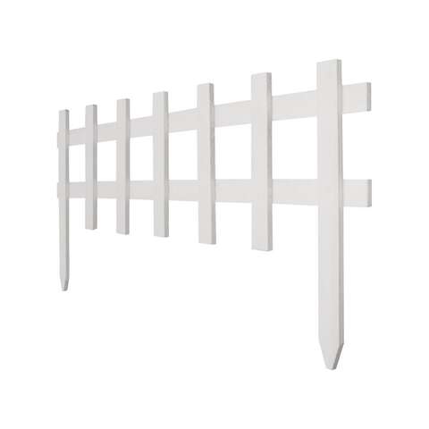 Greenes 3 ft. L X 18 in. H Wood White Garden Fence, Pack of 24