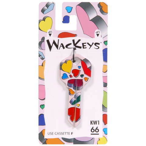 Hillman Wackey Hearts House/Office Universal Key Blank Single, Pack of 6