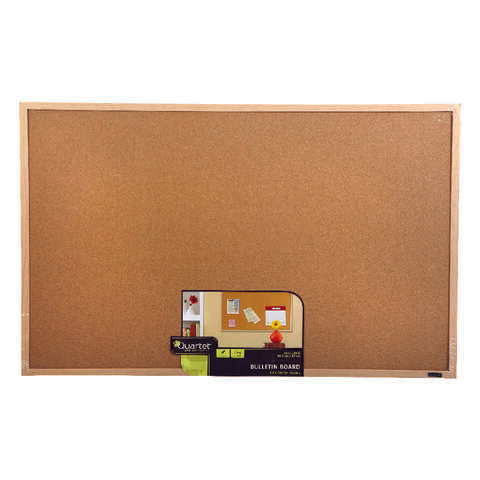 Quartet 22.5 in. H X 35 in. W Screw-Mounted Bulletin Board