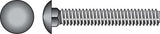 HILLMAN 0.375 in. X 1-1/2 in. L Stainless Steel Carriage Bolt 25 pk