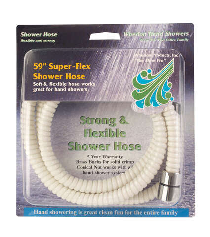 Whedon SuperFlex White PVC 59 in. Shower Hose