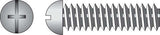 HILLMAN No. 6-32 X 2-1/2 in. L Combination Round Head Zinc-Plated Steel Machine Screws 100 pk