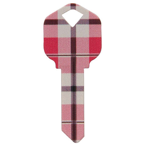 Hillman Wackey Plaid House/Office Universal Key Blank Single, Pack of 6