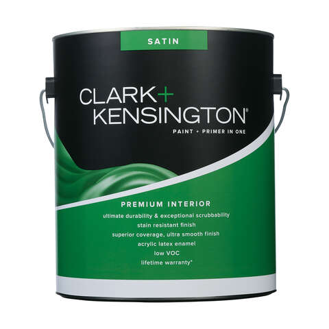 Clark+Kensington Satin Designer White Premium Paint Interior 1 gal, Pack of 4