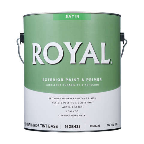 Royal Satin Tint Base Mid-Tone Base Paint Exterior 1 gal, Pack of 4