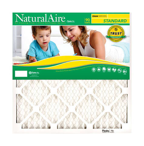 NaturalAire 20 in. W X 24 in. H X 1 in. D Synthetic 8 MERV Pleated Air Filter 1 pk, Pack of 12