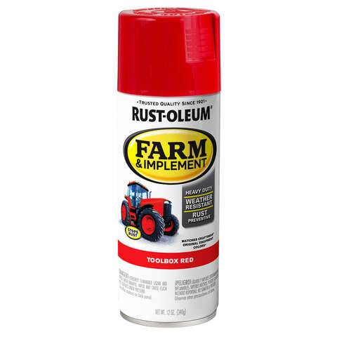 Rust-Oleum Specialty Indoor and Outdoor Gloss Toolbox Red Oil-Based Enamel Farm & Implement 12 oz, Pack of 6