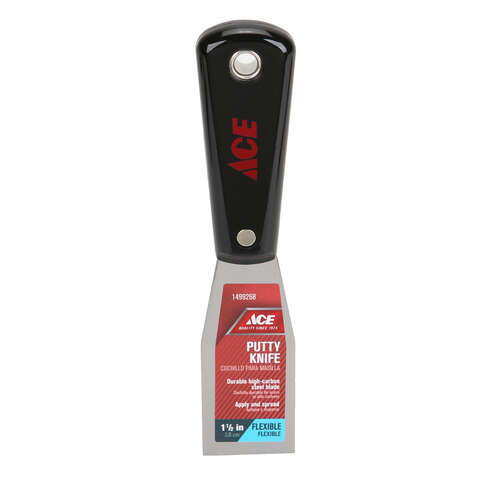 Ace 1.5 in. W High-Carbon Steel Flexible Putty Knife, Pack of 5