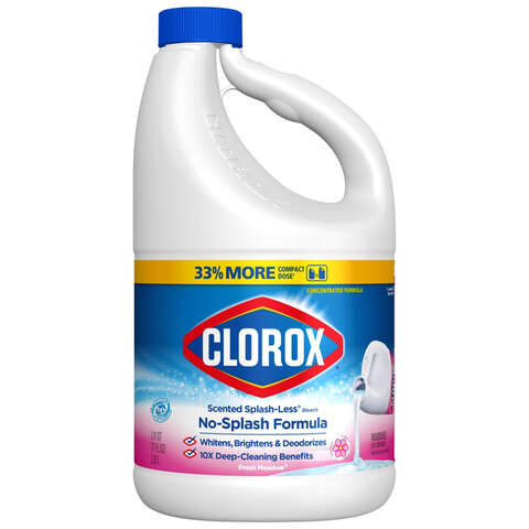 Clorox Splash-Less Fresh Meadow Scent Bleach 77 oz, Pack of 6