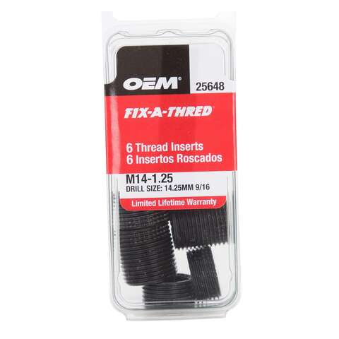 OEMTOOLS 9/16 in. Stainless Steel Non Locking Helical Thread Insert M14 - 1.25 mm