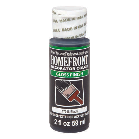 Homefront Gloss Black Hobby Paint 2 oz, Pack of 3