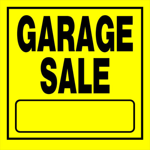 HILLMAN English Yellow Garage Sale Sign 11 in. H X 11 in. W, Pack of 6