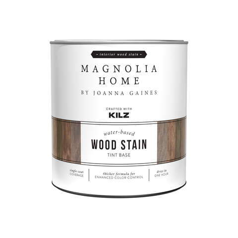 Magnolia Home by Joanna Gaines Kilz Transparent Flat Clear Water-Based Acrylic Wood Stain 1 qt, Pack of 6