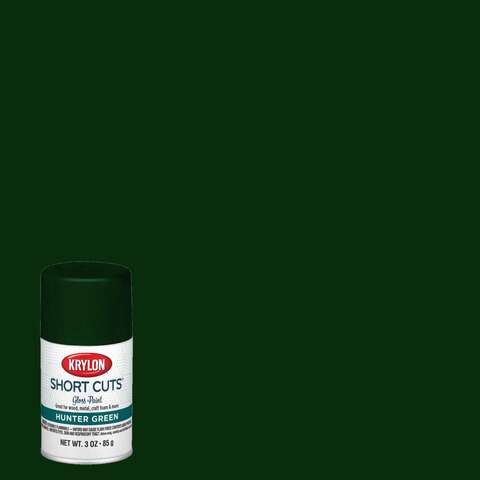 Krylon Short Cuts Gloss Hunter Green Spray Paint 3 oz, Pack of 6