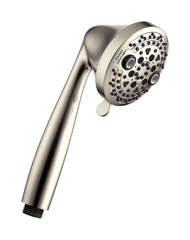 Oxygenics PowerMassage Brushed Nickel ABS Plastic 5 settings Handheld Showerhead 1.75 gpm