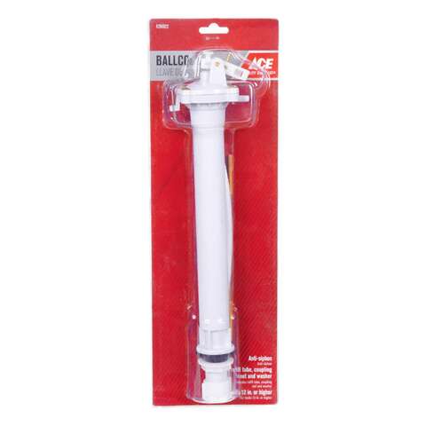 Ace Anti-Siphon Ballcock White Plastic For Universal