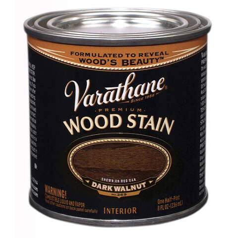 Varathane Premium Semi-Transparent Dark Walnut Oil-Based Urethane Modified Alkyd Wood Stain 0.5 pt