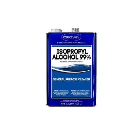 Crown 99% Isopropyl Alcohol Fast-Evaporating Solvent/Cleaning Agent 1 gal, Pack of 4