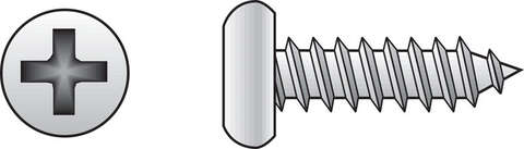 HILLMAN No. 6 X 5/8 in. L Phillips Pan Head Sheet Metal Screws 100 pk