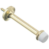 Ace 3 in. W Metal Bright Gold Rigid Door Stop Mounts to door and wall, Pack of 5