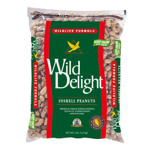 Wild Delight Assorted Species In-Shell Peanuts Wild Bird Food 5 lb