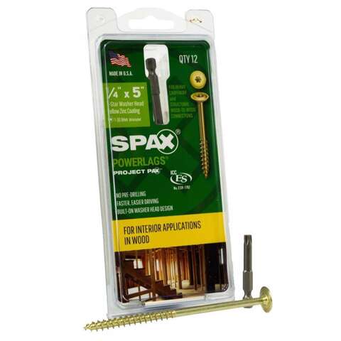 SPAX PowerLags 1/4 in. in. X 3-1/2 in. L Star Washer Head Serrated Structural Screws