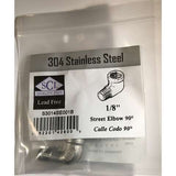 Smith-Cooper 1/8 in. FPT X 1/8 in. D FPT Stainless Steel Street Elbow