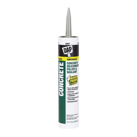 DAP Gray Silicone Concrete and Masonry Filler and Sealant 10.1 oz, Pack of 12