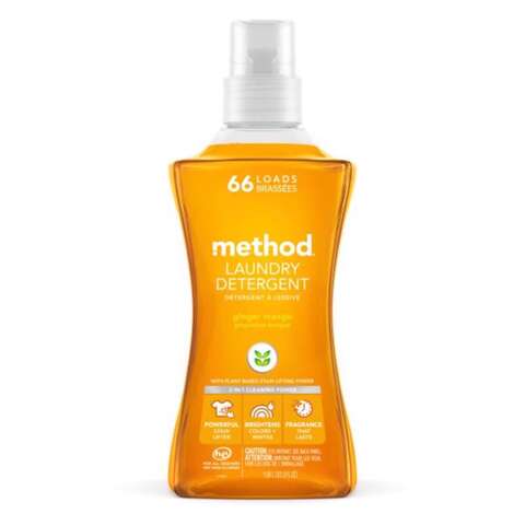 Method Ginger Mango Scent Laundry Detergent Liquid 53.5 oz 1 pk, Pack of 4